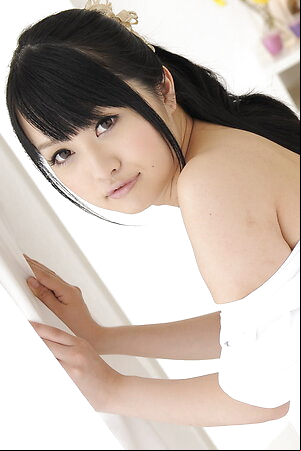 Hot Nozomi Aiuchi takes clothes off and plays with man's hard cock.